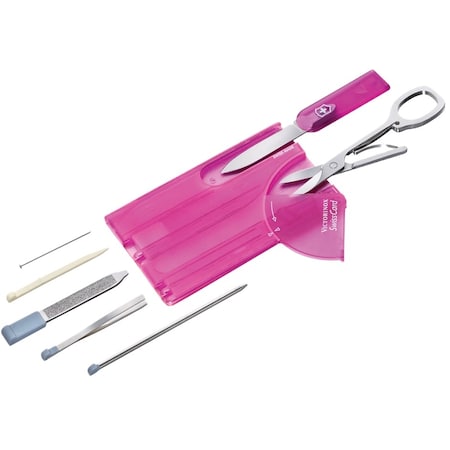 Swiss Army Brands 2024 Victorinox 53930 Swisscard Pink Translucent 81Mm VIC-0.7199.T5R-X1